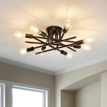 8-Lights Semi Flush Mount Ceiling Light Fixture